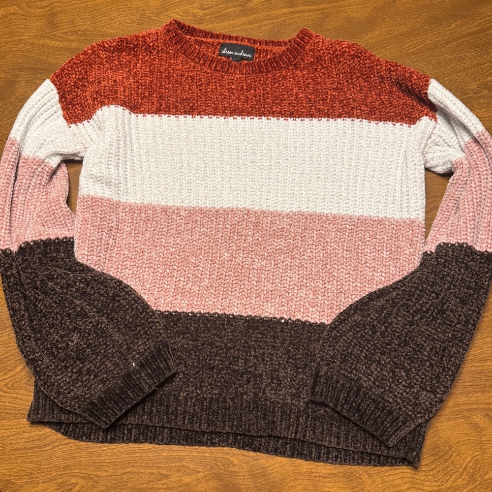Colorblock Crew Neck Sweater